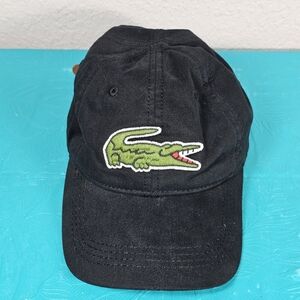 Lacoste - Big Croc Dad Hat Brown Strap - Black